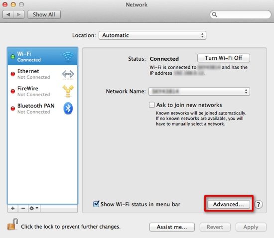 internet connections for mac